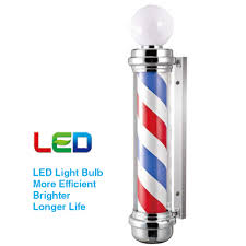 34 Led Barber Pole Barbershop Spinning Sign Globe Light Red White Blue Sold By Crosslinks Rakuten Com Shop