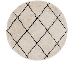 runder flauschiger hochflor teppich naima handgetuftet westwingnow vloerkleed vloerkleed woonkamer tapijt