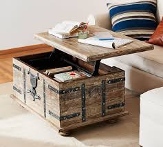 Glass tops look great in vintage and traditional homes but also in a glass top can be added to an old table, to a. Kaplan Reclaimed Wood Lift Top Coffee Table Pottery Barn