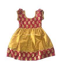 Zip placket adds to the contemporary look. Kids Frock Tissue Silk Magenta Cotton Frocks For Kids Kids Frocks Baby Frock Pattern