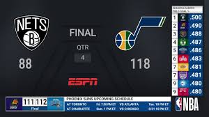 Clippers/mavericks (espn)subscribe to the nba: Nets Jazz Nba On Espn Live Scoreboard Youtube