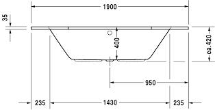 The neo round sliding style of the prime enclosure D Code Bathtub With Support Feet For Standard Installation 700140 Duravit