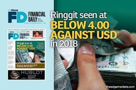 Below shows the current exchange rate of the currency pairs updated every 1 minutes and their exchange rates history graph. Ringgit Seen At Below 4 00 Against Us Dollar In 2018 The Edge Markets