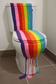 Colour Installation Rainbow Toilet By Bites Toilet Art Rainbow Colors Color
