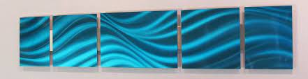 B13p Gulfstream 44 X8 Ocean Blue Aluminum Modern Abstract Metal Wall Art Sculpture Abstract Metal Wall Art Wall Sculpture Art Wall Art Painting