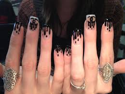 Black And White Drip Nails Nails With Dripping Designs Nails Of The Week Chanel Drip Effortlesscool Chanel Nail Art Chanel Nails Drip Nails