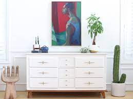 Cool mid century modern credenza buffet vintage early 70s. Mid Century Modern High Gloss White Vintage Dresser With Wooden Feet Shopgoldenpineapple