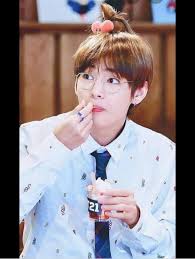 Bts kim taehyung cute and funny moments. Taehyung In Ponytail Is So Cute Bts Kim Taehyung Facebook