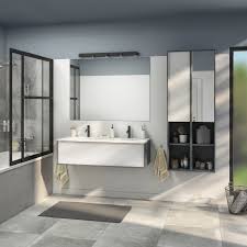 Modulez L Espace Avec Neo Leroy Merlin Meuble De Salle De Bain Salle De Bain Salle De Bains Style Industriel
