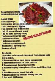 Daging Masak Merah Cooking Recipes Recipes Spicy Dishes