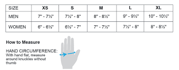 Adults Glove Size Chart Sport Obermeyer