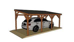 Single Car Lean To Carport Free Diy Plans Howtospecialist How To Build Step By Step Diy Plans Lean To Carport Carport Designs Carport