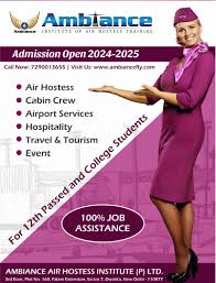 एम्बिएंस फ्लाई एयर होस्टेस के लिए डिप्लोमा और सर्टिफिकेट पाठ्यक्रम संचालित  करता है