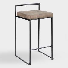 Black And White Counter Stools A Modern Seating Solution For Small Spaces Our Langdon Counter Stools Boast A Minimal Design With A Sleek Black Frame And Neut Counter Stools Stool Lumisource