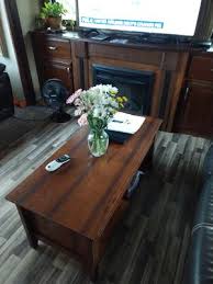 The carson forge ® collection in coffee oak® finish. Sauder Carson Forge Lift Top Coffee Table Washington Cherry Finish Walmart Com Walmart Com