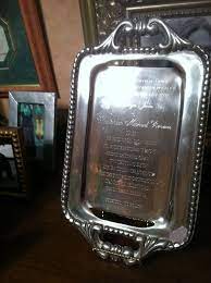 Silver Tray Engraved With Elegant Wedding Invitation As A Wedding Keepsake For A Gift Measuring 12 Engraved Wedding Gifts Engraved Invitations Engraved Trays