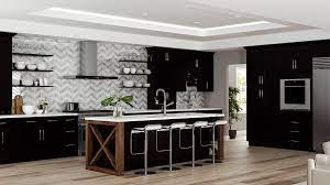 The jofran gramercy dark chevron 3 door accent cabinet is a stunning addition to any room. Shaker Espresso Kitchen Cabinets Espresso Shaker Style Kitchen Cabinets From Lily Ann