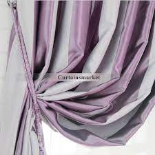 4.9 out of 5 stars. Grey And Purple Stripe Curtains Are Presented In Modern Style