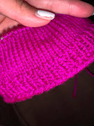 Jill then works with you as you knit a hip scarf using two different stitches! I M Pretty New To Knitting And This Is My First Time Trying A Hat It S Actually Starting To Look Like One Knitting