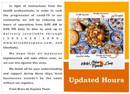 Hours may change under current circumstances Brisa De Espana 8726 Nw 26th St 21 In Doral Restaurant Menu And Reviews