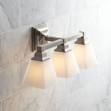 Regency Hill Modern Wall Light Satin Nickel Hardwired 20 Wide 3 Light Fixture Etched Opal Glass For Bathroom Vanity Mirror Walmart Com Walmart Com