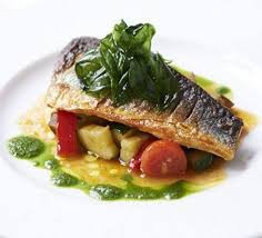 Pan Fried Sea Bass With Ratatouille Basil Food Recipes Bbc Good Food Recipes