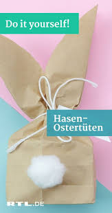 Osterhasen Papiertuten Einfach Selber Basteln Basteln Ideen Ostern Tute Basteln Ostern
