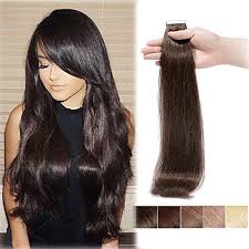 When you shop 16 inches tape in hair extensions from us online, not only you can get fantastic prices on your hair extensions, such as 16 the extensions are completely invisible since they are lying flat down towards your head. Tape In Hair Extensions Human Hair Dark Brown 40pcs 16 Inch 60g Pack S Ninthavenue Europe