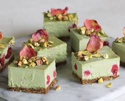 How To Make Pistachio Rose Vegan Cheesecake Bars Vegane Desserts Veganer Kasekuchen Fruhlingskuchen