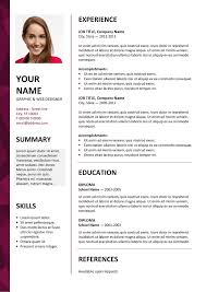 The minimal styling keeps the focus on its content. Resume Format Editable