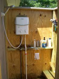 Outdoor Shower The Water Heater Is An Eccotemp L5 Works Like A Charm Unlimited Hot Water 40 Hours Worth On Outdoor Bathrooms Outdoor Shower Outdoor Baths