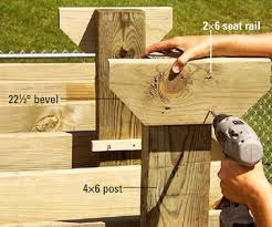 For a seamless look, build bench out of existing decking material. Making Builtin Benches For Your Deck Better Homes Gardens