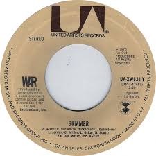 War - Summer / All Day Music - United Artists - USA - UA-XW834-Y - 7" Single - 45cat