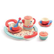 Djeco Tea Time In 2021 Wooden Tea Set Djeco Playset