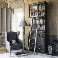 Bibliotheque 6 Tiroirs Noire Maisons Du Monde Roble Macizo Losas Macizas Muebles