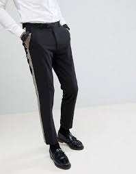 Black And White Striped Pants Mens Men S Suits Google Menssuits Black Dress Pants Men Tuxedo Stripe Pants Side Stripe Trousers
