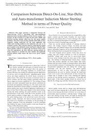 pdf comparison between direct on line star delta and auto