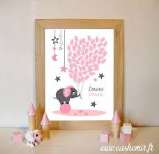 Arbre A Empreintes Bapteme Ou Baby Shower Elephant Cadeau De Etsy Baby Shower Decorations Mason Jar Baby Shower Baby Decor