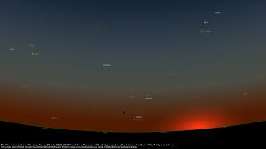 The Moon And Mercury Shine Above Rome At Sunset 25 July