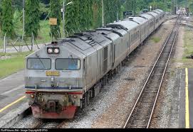 In the olden days, the trains used during the colonial time was steam locomotives from britain. Railpictures Net Photo Ktm 24122 Keretapi Tanah Melayu Berhad Toshiba Kawasaki 2400 Ps At Gemas Malaysia By 9t90