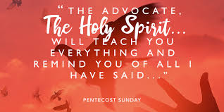 The story in acts 2 describes a powerful wind and tongues of fire as the holy spirit was poured out on people from all over the world who came to jerusalem to celebrate a jewish feast. Gospel Reflection For 9th June Pentecost Sunday