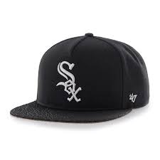 Chicago White Sox Metallic Elephant Captain Black 47 Brand Adjustable Hat Detroit Game Gear Chicago White Sox 47 Brand White Sock