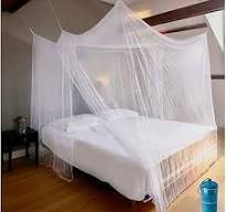 Ensemble Canopy Polyester Blanc Rideau Lit Canopy Blanc Polyester -  Ensemble 8 Panneaux - Ambiance Romantique Blanc Taille Unique