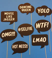 Birthday Photo Booth Props Words Photo Booth Props Fun And Funky Word Bubbles By Craftingbydenise 25 00 Diy Photo Booth Props Photo Booth Props Booth Props