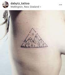 Mountain Triangle Tattoo By Dabytz Tattoos Triangle Tattoos Triangle Mountain Tattoo