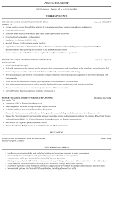 This post focuses on the job description of a corporate finance analyst to increase your knowledge of what they do. Senior Financial Analyst Corporate Resume Sample Mintresume