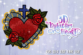 Download 3d Heart Svg Layered Milagros Hearts 03 Svg 1276004 Cut Files Design Bundles