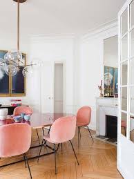 From $24.99 ($12.50 per item) 29. Parisian Dining Room With Pink Velvet Dining Chairs Via Nuevo Estilo Aroussia Chamakh Pink Dining Rooms Velvet Dining Room Chairs Velvet Dining Chairs