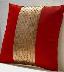 Find pillows & throws at lowe's today. Buy Handmade Red Throw Pillow With Silk Gold Color Block And Sequin Amore Beaute