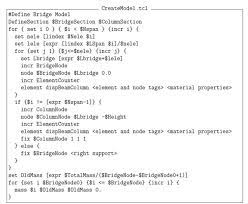 1: Tcl Script For Creating Bridge Model | Download Scientific Diagram
